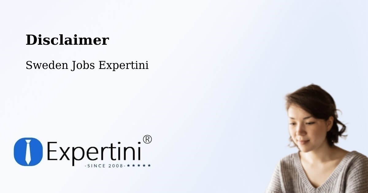 Disclaimer – Mölndal - Sweden Jobs Expertini